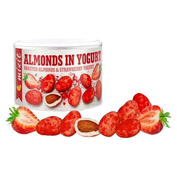 Mixit Mandle v jogurtu s jahodovým prachem 240 g